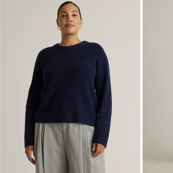 NWOT Quince Mongolian Cashmere Fisherman Crewneck Sweater 100% Cashmere - Small - Picture 13 of 13